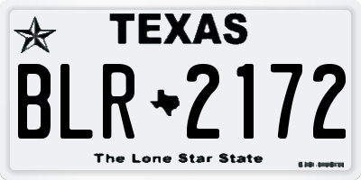 TX license plate BLR2172