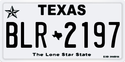 TX license plate BLR2197