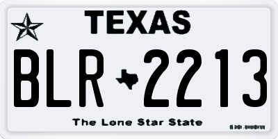 TX license plate BLR2213