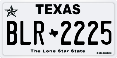 TX license plate BLR2225
