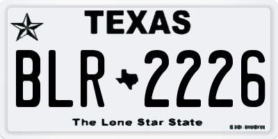 TX license plate BLR2226