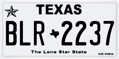 TX license plate BLR2237