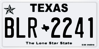 TX license plate BLR2241
