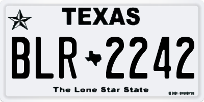 TX license plate BLR2242
