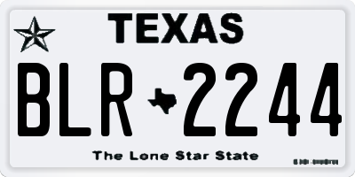 TX license plate BLR2244