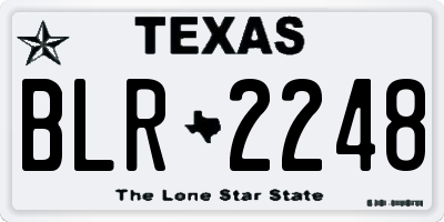 TX license plate BLR2248