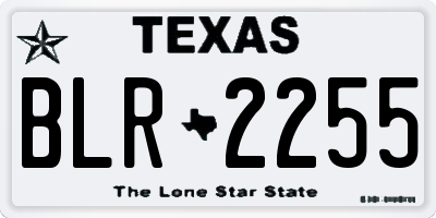 TX license plate BLR2255
