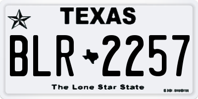 TX license plate BLR2257
