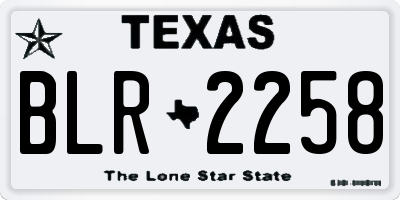 TX license plate BLR2258