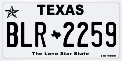TX license plate BLR2259