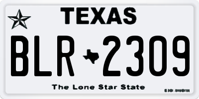 TX license plate BLR2309