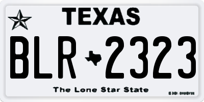 TX license plate BLR2323