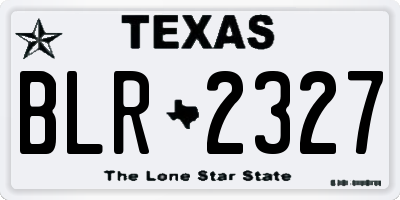 TX license plate BLR2327