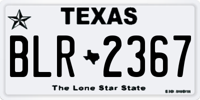 TX license plate BLR2367