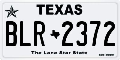 TX license plate BLR2372