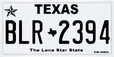 TX license plate BLR2394
