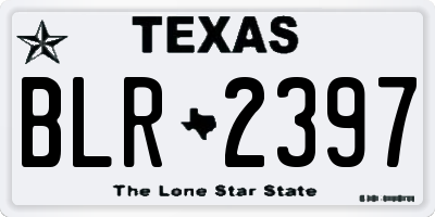TX license plate BLR2397
