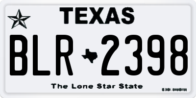 TX license plate BLR2398