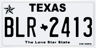 TX license plate BLR2413
