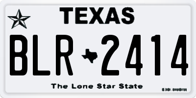 TX license plate BLR2414