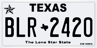 TX license plate BLR2420