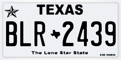 TX license plate BLR2439
