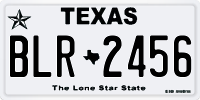 TX license plate BLR2456