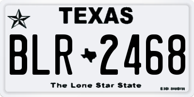 TX license plate BLR2468