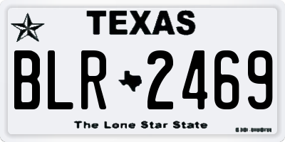 TX license plate BLR2469