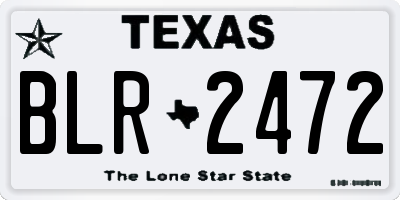TX license plate BLR2472