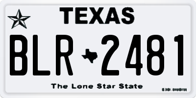 TX license plate BLR2481