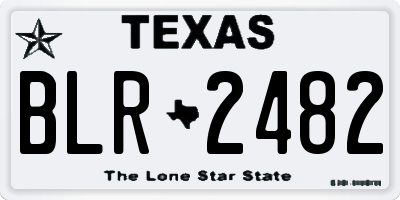 TX license plate BLR2482