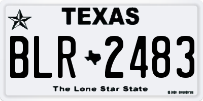 TX license plate BLR2483