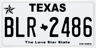 TX license plate BLR2486