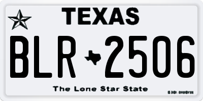 TX license plate BLR2506