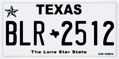 TX license plate BLR2512