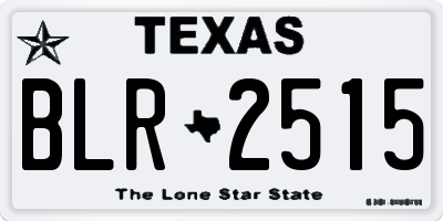 TX license plate BLR2515