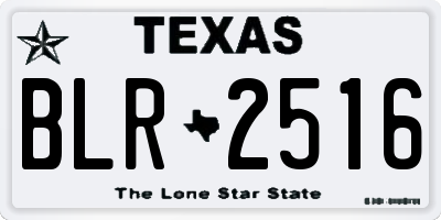 TX license plate BLR2516