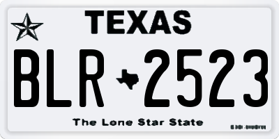 TX license plate BLR2523