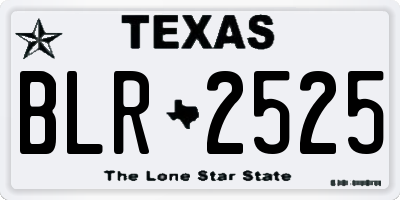TX license plate BLR2525