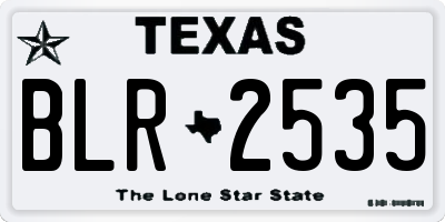 TX license plate BLR2535