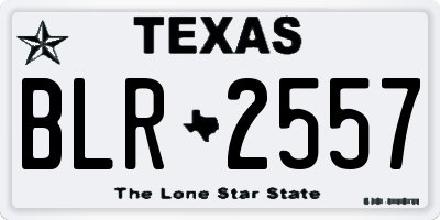 TX license plate BLR2557