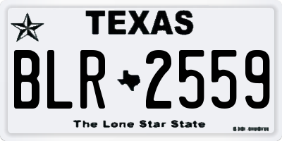 TX license plate BLR2559
