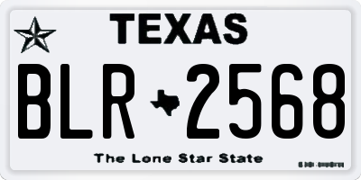 TX license plate BLR2568