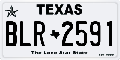 TX license plate BLR2591