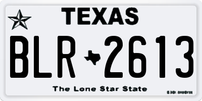 TX license plate BLR2613