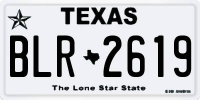 TX license plate BLR2619