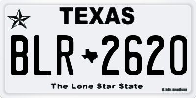 TX license plate BLR2620