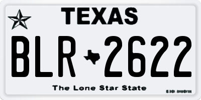 TX license plate BLR2622