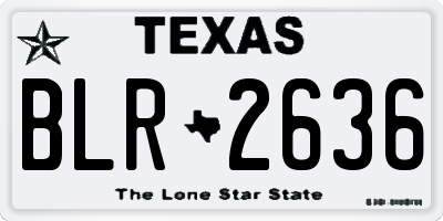 TX license plate BLR2636